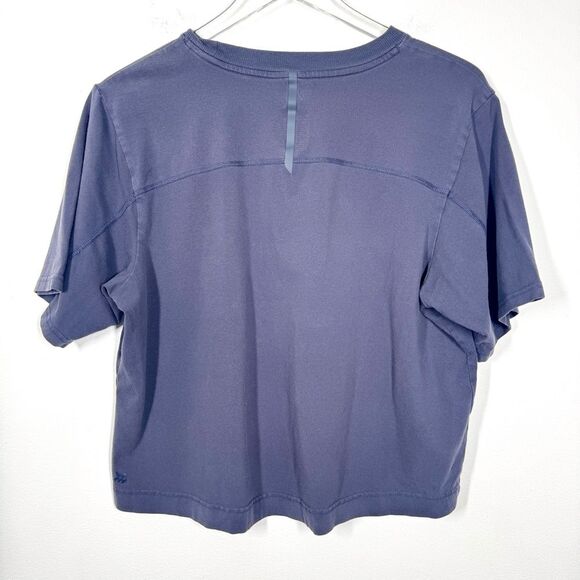 All in Motion Womens Size Medium  Blue Cropped Supima Cotton Spandex T-Shirt - Picture 2 of 6